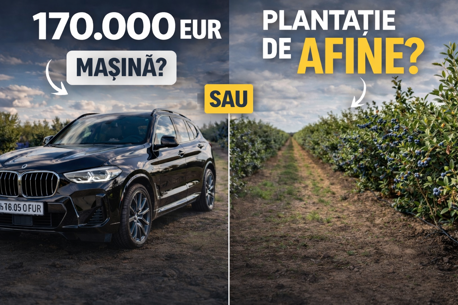 170.000 EUR — primele costuri reale ale plantației de afine